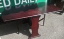 MAHOGANY STYLE DROP LEAF DINING TABLE