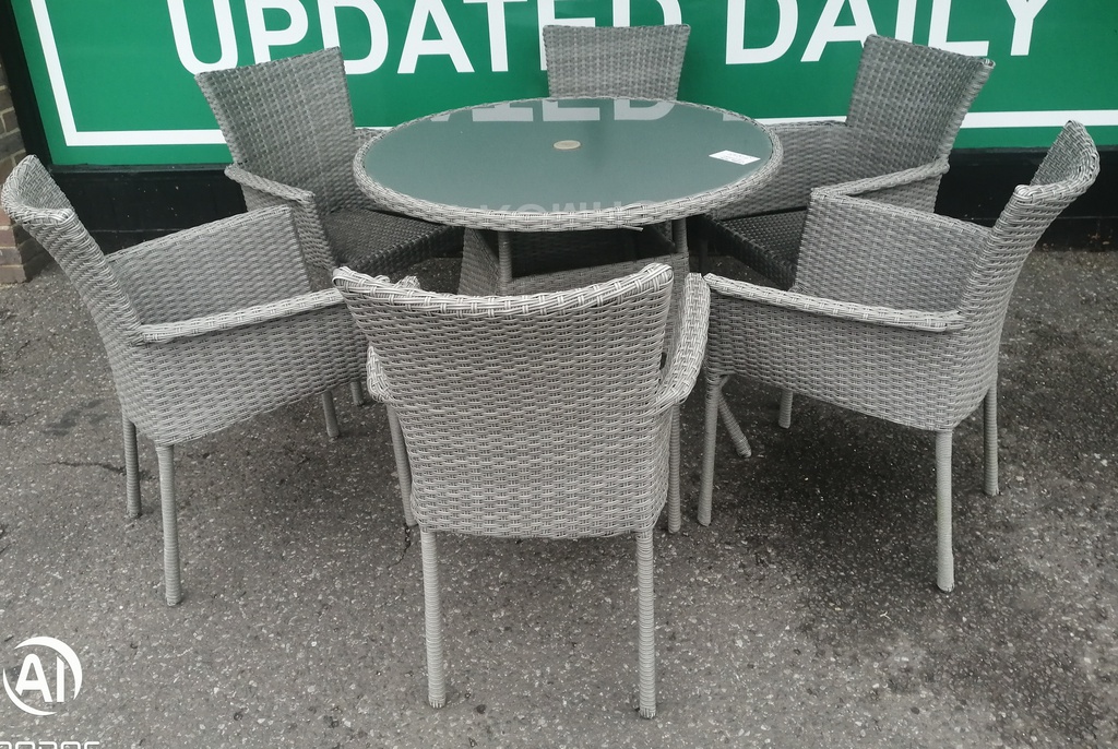 garden table and 6 chairs