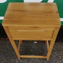 TALL OAK SIDE TABLE WITH DRAWER