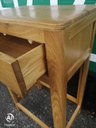 TALL OAK SIDE TABLE WITH DRAWER