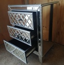LOVELY MIRRORED BEDSIDE/ SIDE TABLE