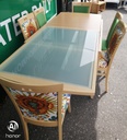 LOVELY EXTENDING TABLE AND 6 CHAIRS