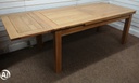 QUALITY LARGE OAK EXTENDING DINING TABLE