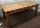 QUALITY LARGE OAK EXTENDING DINING TABLE