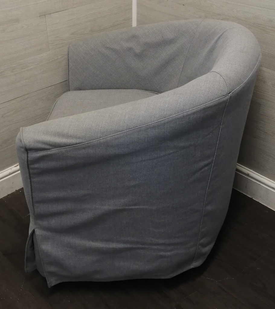 GREY IKEA TUB CHAIR