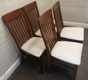 4 x Dark Wood Dining Chairs