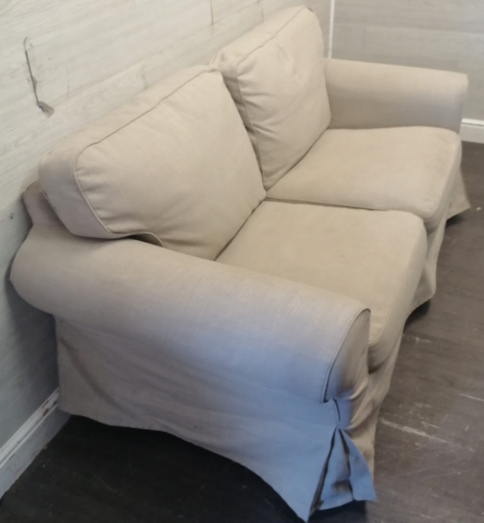 CREAM IKEA ‘EKTORP’ TWO SEATER SOFA