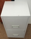 Grey Metal Two Drawer Filing Chest