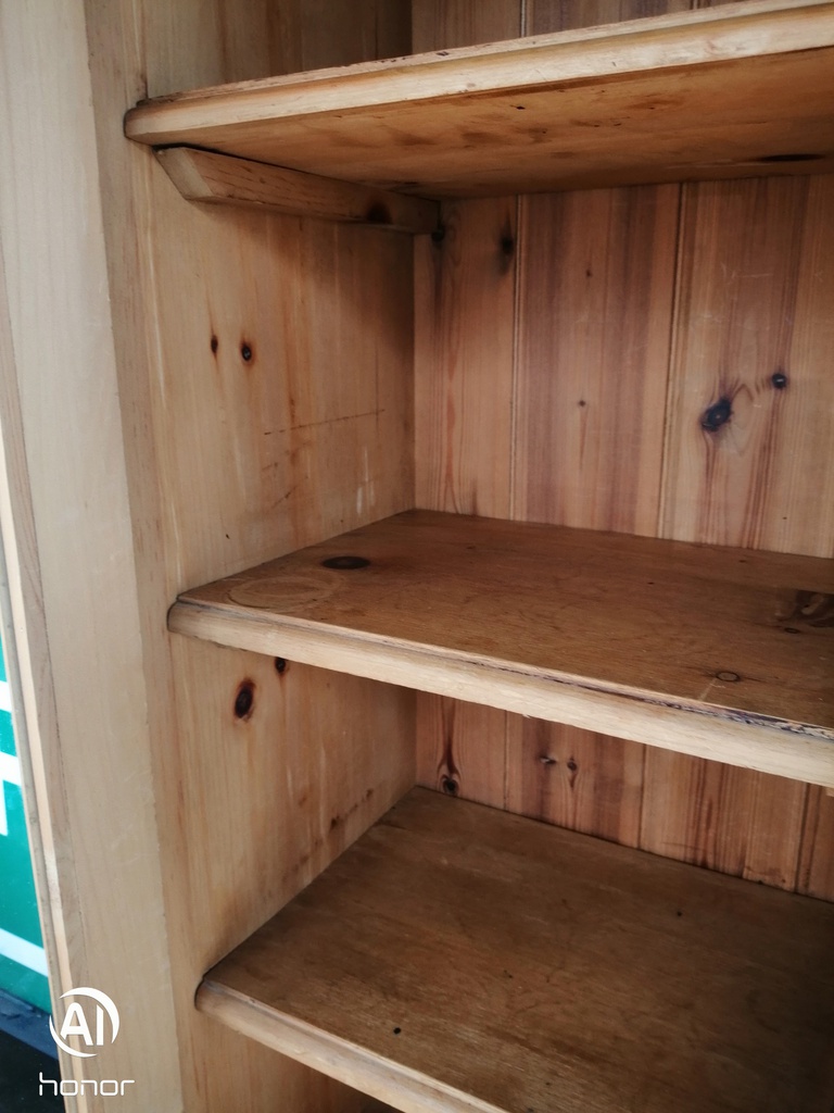 Part glazed pine dresser