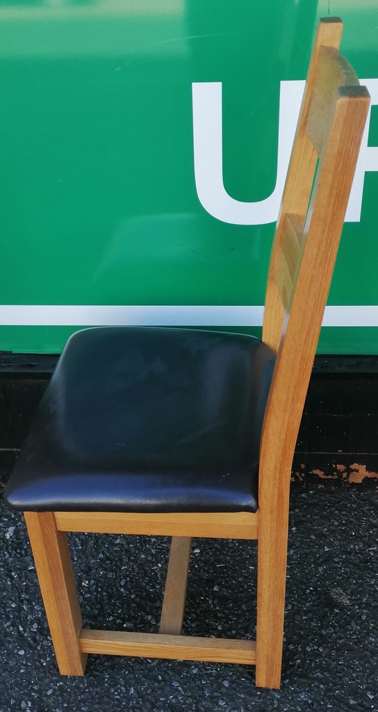 Quality set 6 x Oak Slat Back Dining Chairs