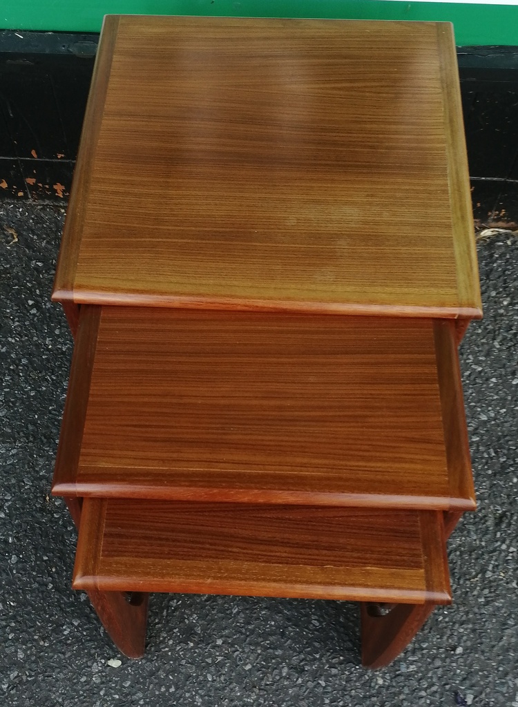 Retro Teak Style  Nest of Three Tables