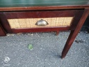 Two drawer dark  wood console / Desk table