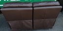 Two seater brown leather recliner sofa