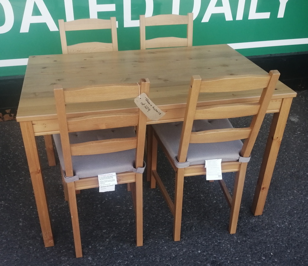 IKEA Neat PineTable and Four Chairs Set