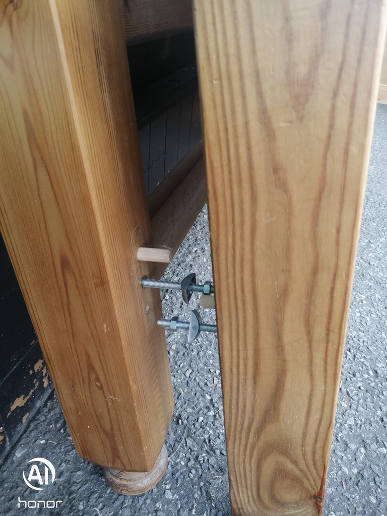 solid pine 4ft6" bed frame