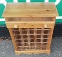 Neat solid pine wine rack