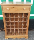 Neat solid pine wine rack