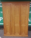 Quality triple solid pine wardrobe