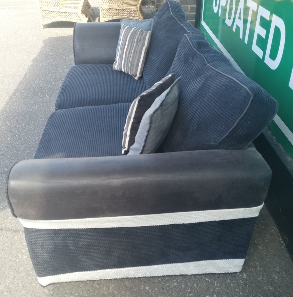 Large DFS Black Toned Three Seater SOFA