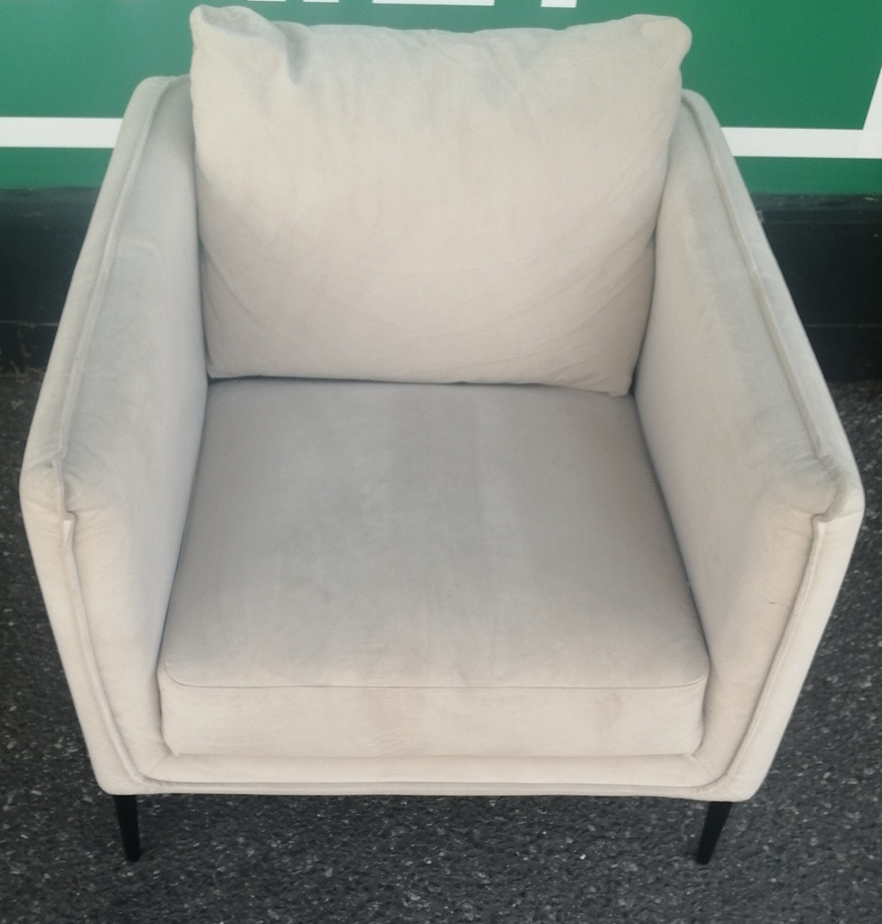 lovely modern designer cream armchairs