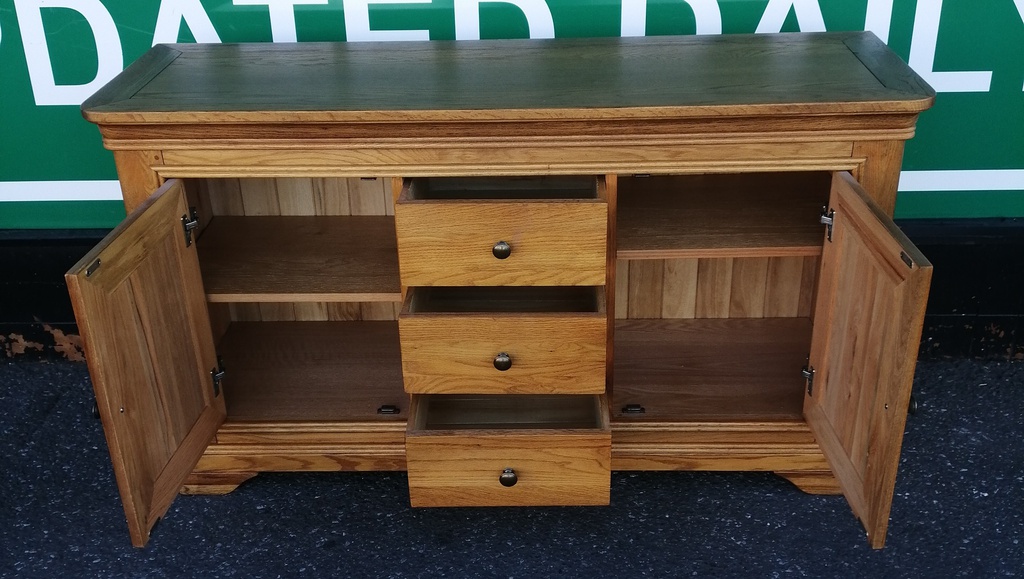 Quality triple oak sideboard
