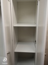 White Triple Wardrobe with Drawers