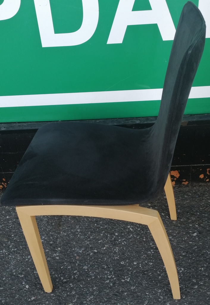 Set of four ligne roset black dining chairs