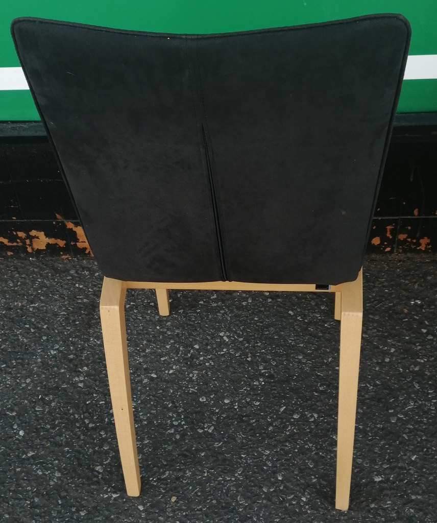 Set of four ligne roset black dining chairs