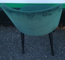 STUNNING BLACK MODERN ROUND TABLE AND 4 CHAIRS
