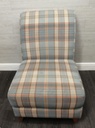 lovely check slipper style accent chair