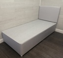 Grey 3ft divan &amp; headboard set