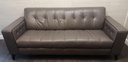 GREAT BUTTON BACK GREY SEATER LEATHER SOFA