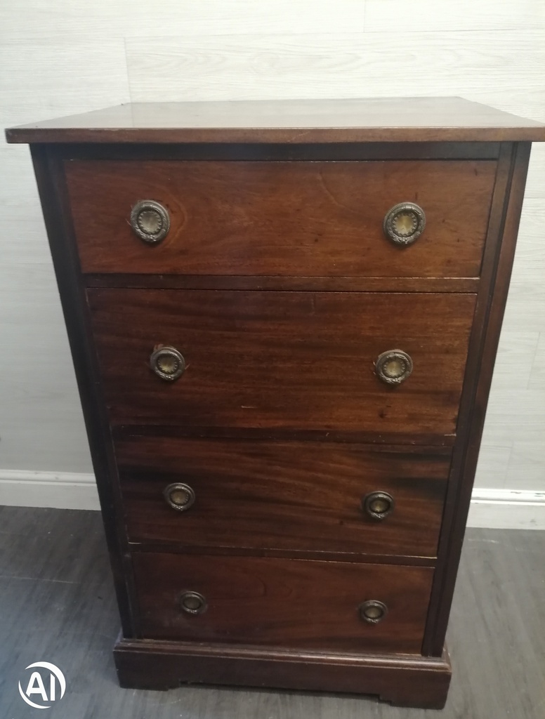 ANTIQUE MAHOGANY NARROW CHESTS OF DRAWERS