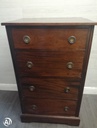 ANTIQUE MAHOGANY NARROW CHESTS OF DRAWERS