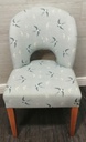 Single Upholstered swallow bird print Chair