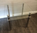 Modern neat glass dining table