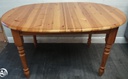NEAT OVAL SOLID PINE EXTENDING DINING TABLE