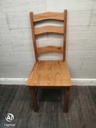SET OF SIX LADDER BACK DINING CHAIRS