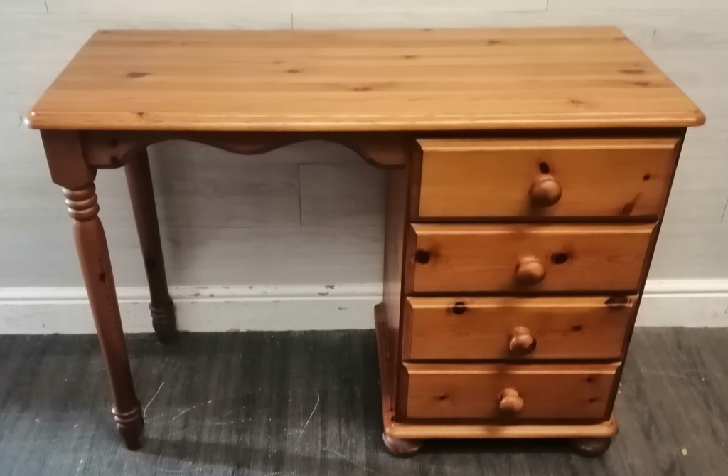 PINE FOUR DRAWER DESK / DRESSING TABLE