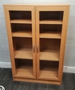 Neat glazed fronted display unit / bookcase