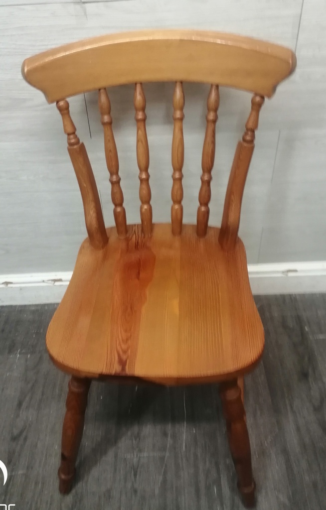 Single Pine Back Dining Chair