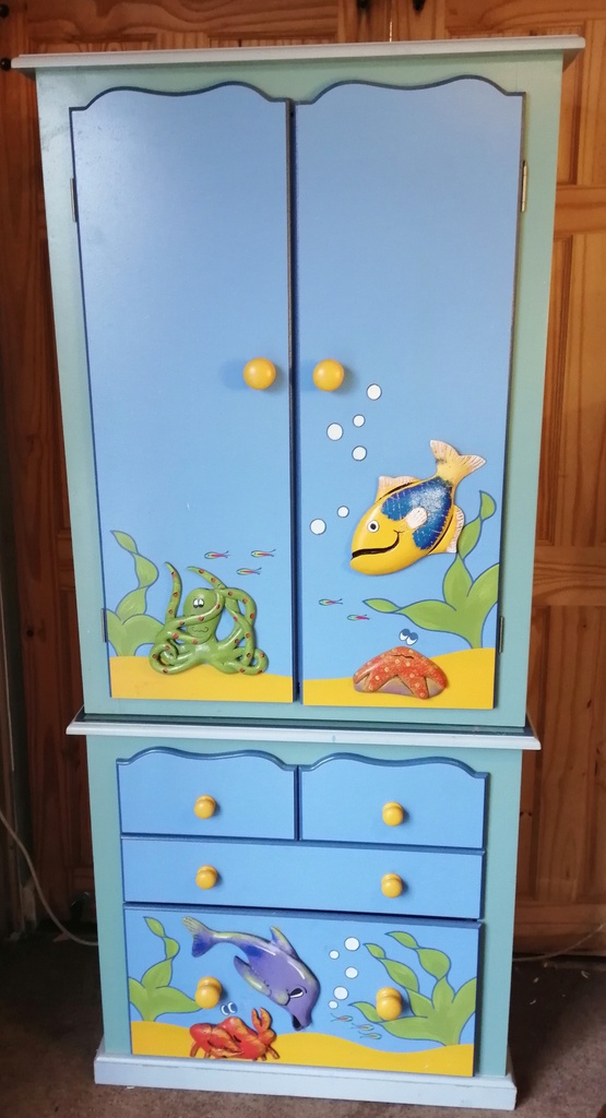 Heather Spencer Sea Themed Double Wardrobe