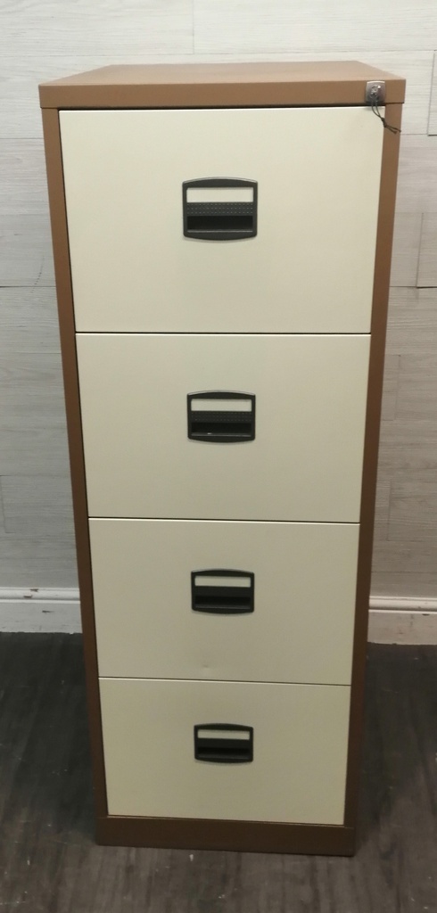 FOUR DRAWER METAL OFFICE FILE UNIT