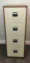 FOUR DRAWER METAL OFFICE FILE UNIT