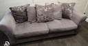 THREE SEATER GREY SOFA FROM FURNITURE VILLAGE
