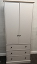 Neat Grey Double Wardrobe with Drawers