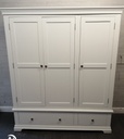 QUALITY LARGE TRIPLE  WHITE  WARDROBE