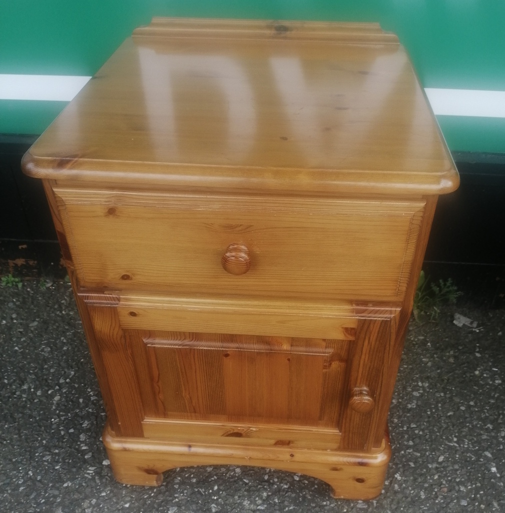 DUCAL Pine Bedside Cupboard