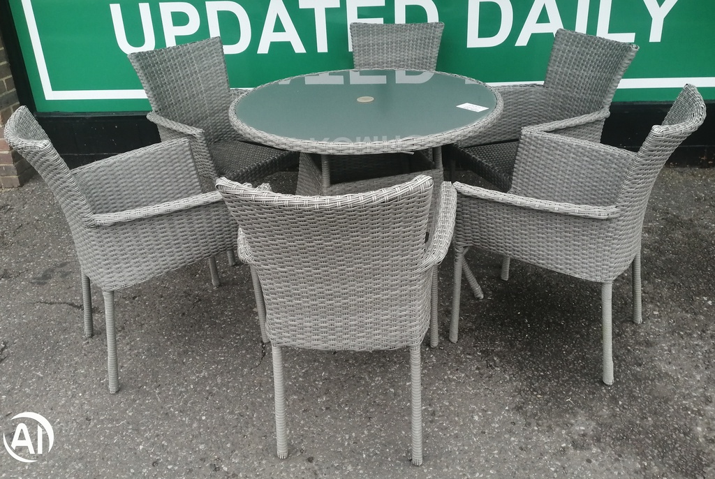 garden table and 6 chairs