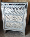 LOVELY MIRRORED BEDSIDE/ SIDE TABLE